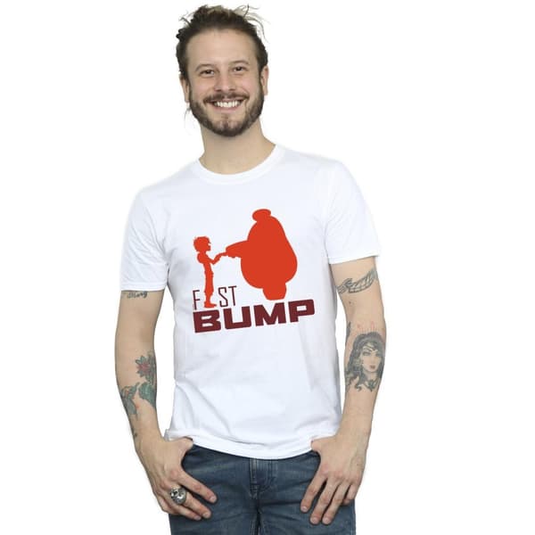 Disney Mens Big Hero 6 Baymax Fist Bump Cutout T-shirt