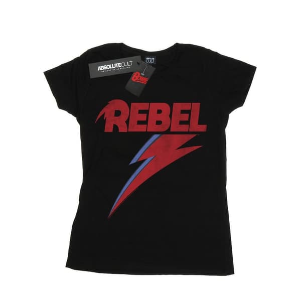 David Bowie Womens/Ladies Distressed Rebel Cotton T-Shirt