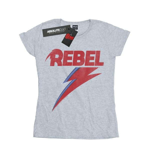 David Bowie Womens/Ladies Distressed Rebel Cotton T-Shirt