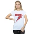 Miniatyrbillede 2 af 3: David Bowie Womens/Ladies Distressed Rebel Cotton T-Shirt
