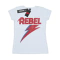 Miniatyrbillede 1 af 3: David Bowie Womens/Ladies Distressed Rebel Cotton T-Shirt