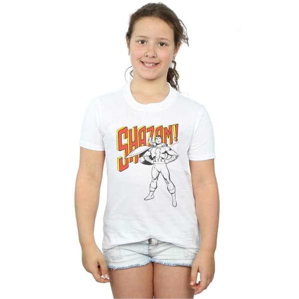 DC Comics Shazam Mono Action Pose - bomulls-T-shirt för flickor