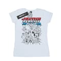 Miniatyrbilde 1 av 3: DC Comics Womens/Ladies Justice League Mono Action Pose Cotton T-Shirt
