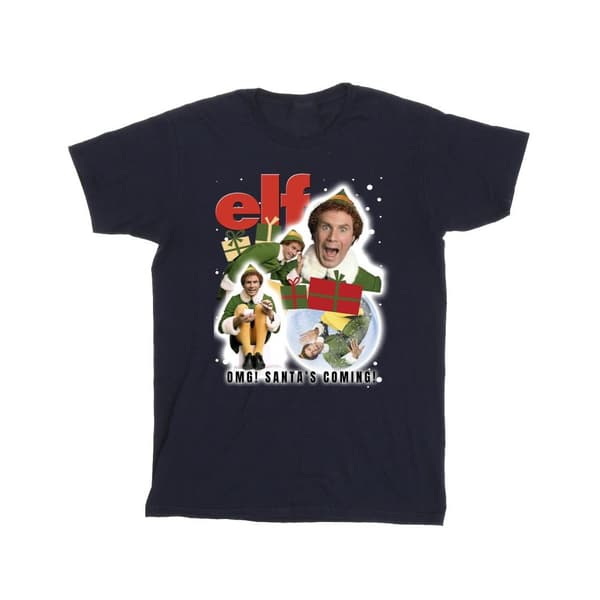 Elf Pojkar Buddy Collage T-shirt Navy Blue 12-13 Years