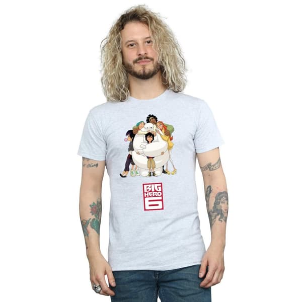 Disney Mens Big Hero 6 Baymax Hug T-Shirt
