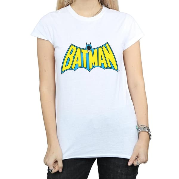 DC Comics Womens/Ladies Batman Retro Logo Cotton T-Shirt