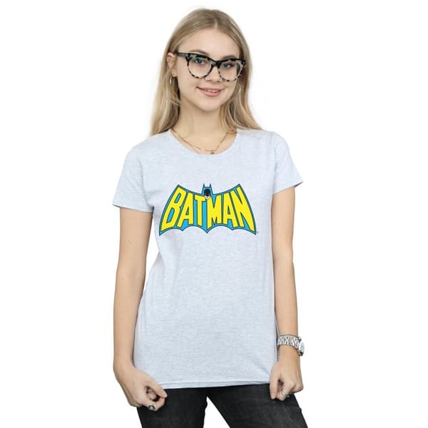 DC Comics Womens/Ladies Batman Retro Logo Cotton T-Shirt