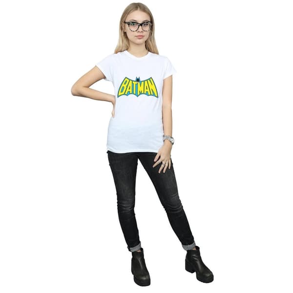 DC Comics Womens/Ladies Batman Retro Logo Cotton T-Shirt