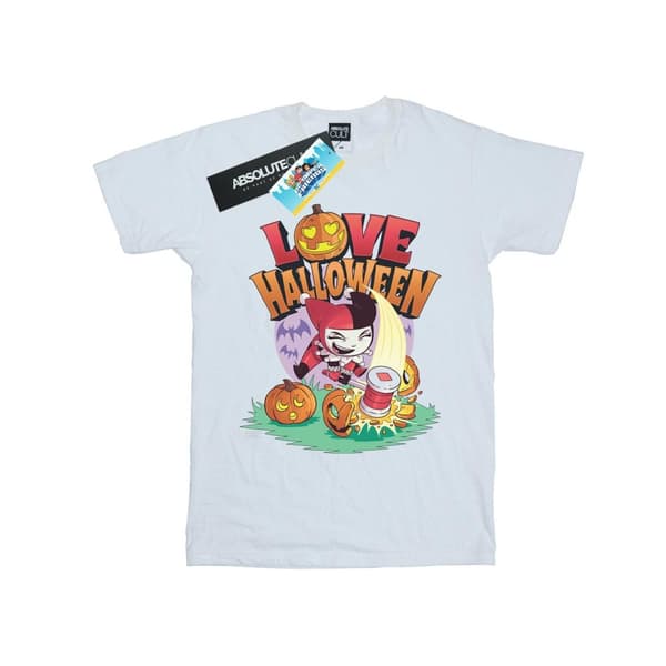 DC Comics Girls Super Friends Harley Quinn Love Halloween T-shirt i bomull White 5-6 Years