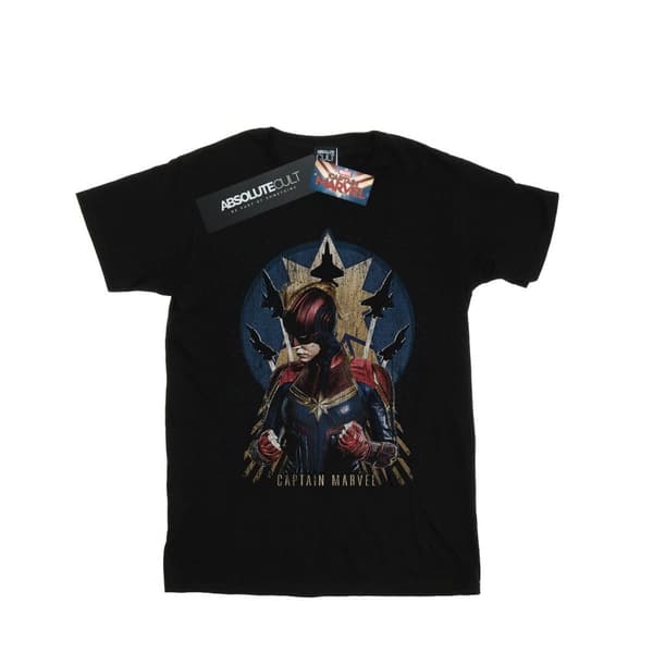 Marvel Captain Marvel Jet Burst T-shirt i bomull för flickor