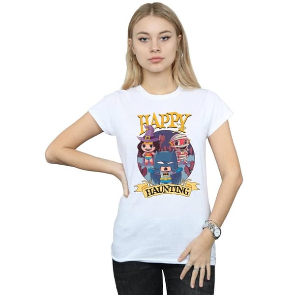 DC Comics Womens/Ladies Super Friends Happy Haunting Cotton T-Shirt