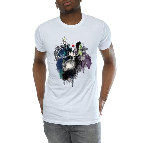 Disney Mens Villains Sketch T-Shirt