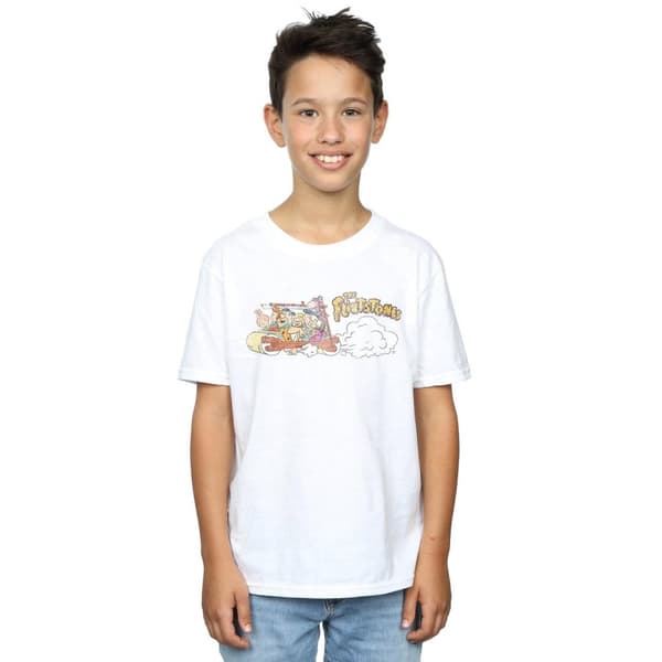 The Flintstones Boys Family Car Distressed T-Shirt