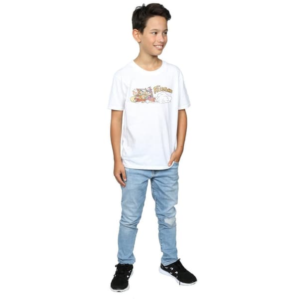 The Flintstones T-shirt med tryck för pojkar Family Car