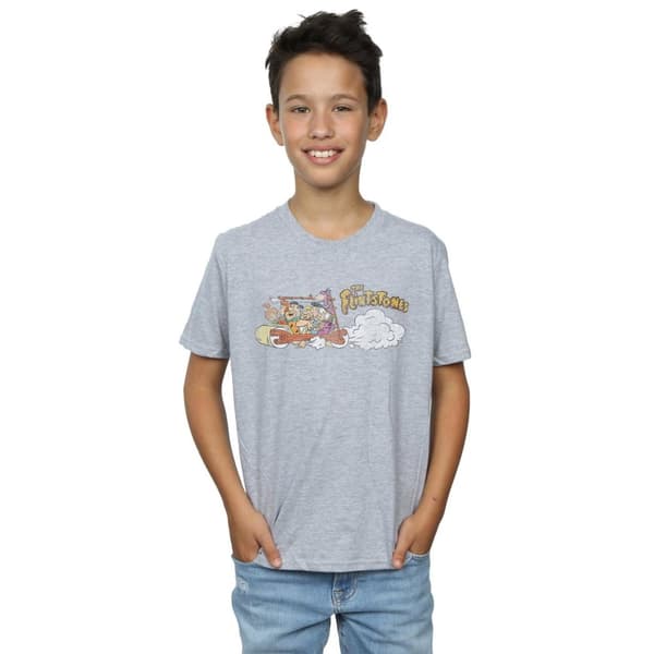 The Flintstones Boys Family Car Distressed T-Shirt