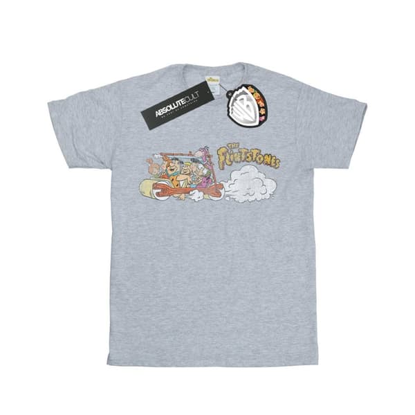 The Flintstones Boys Family Car Distressed T-Shirt