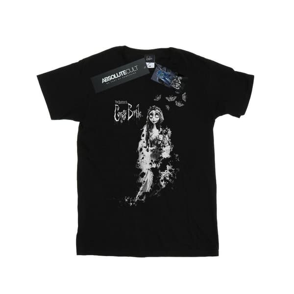 Corpse Bride Dam/Tjej - Boyfriend-T-shirt i bomull med tryck över "Bride