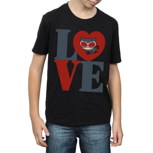 DC Comics Pojkar - Chibi Catwoman Love T-shirt