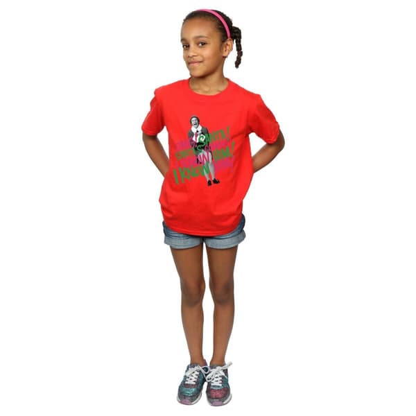 Elf T-shirt i bomull för flickor Santa´s Coming