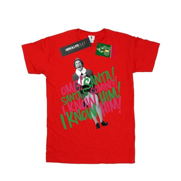 Elf T-shirt i bomull för flickor Santa´s Coming