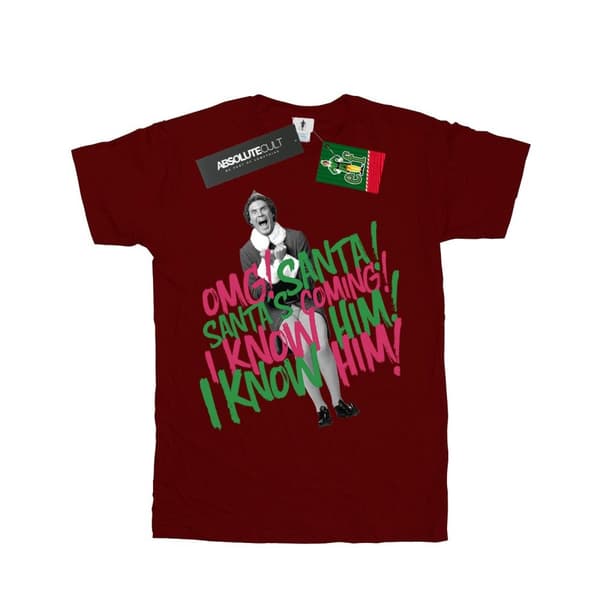 Elf T-shirt i bomull för flickor Santa´s Coming