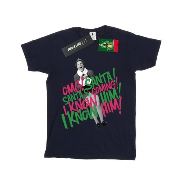 Elf Girls Santa´s Coming Cotton T-Shirt