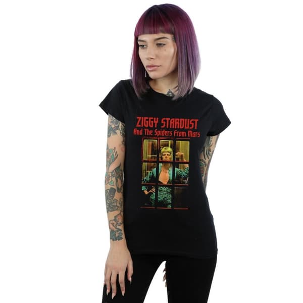David Bowie Womens/Ladies Ziggy Stardust Spider Cotton T-Shirt