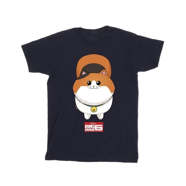 Disney Mens Big Hero 6 Baymax Kitten Face T-shirt