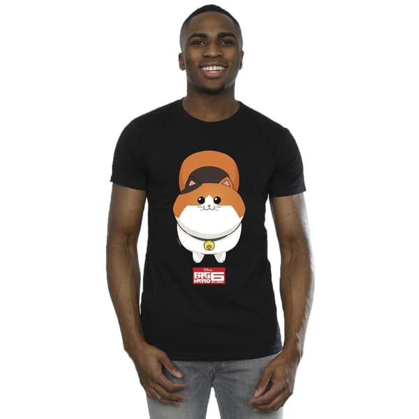 Disney Mens Big Hero 6 Baymax Kitten Face T-shirt