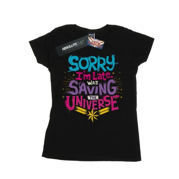 Marvel Dam/kvinnor Captain Marvel Saving The Universe - T-shirt i bomull