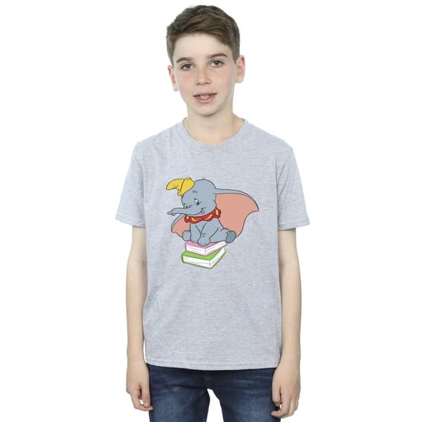 Disney T-shirt för pojkar - Dumbo sitter på böcker