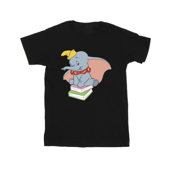 Disney T-shirt för pojkar - Dumbo sitter på böcker