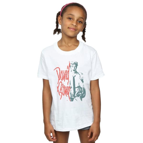 David Bowie Girls Mono Shout Cotton T-Shirt