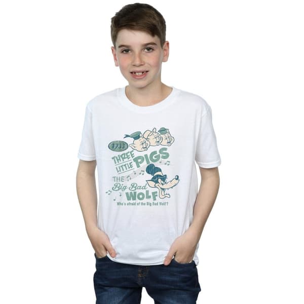 Disney Tre små grisar - Vem är rädd för stora stygga vargen - T-shirt för pojkar