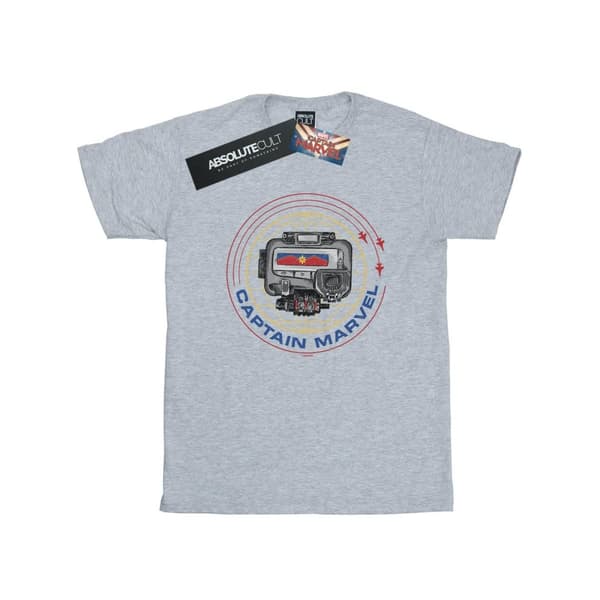 Marvel Dam/kvinnor Captain Marvel Pager Boyfriend T-shirt i bomull