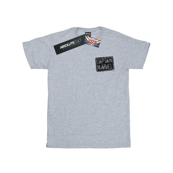 Marvel T-shirt i bomull med bröstlapp från Captain Marvel för flickor