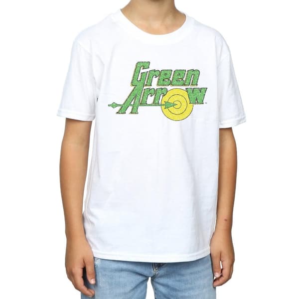 DC Comics Boys Green Arrow Crackle Logo T-Shirt