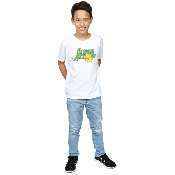 DC Comics Boys Green Arrow Crackle Logo T-Shirt