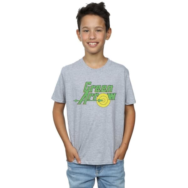 DC Comics Boys Green Arrow Crackle Logo T-Shirt