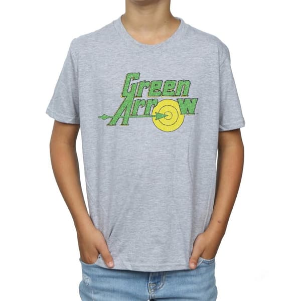 DC Comics Boys Green Arrow Crackle Logo T-Shirt