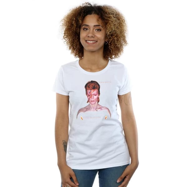 David Bowie Womens/Ladies Aladdin Sane Version Cotton T-Shirt