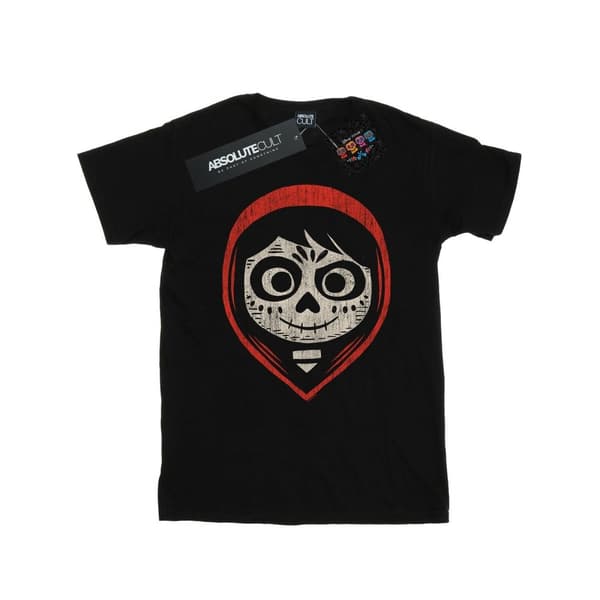 Disney Herr T-shirt med huva och skelettansikte från Coco Miguel Black S