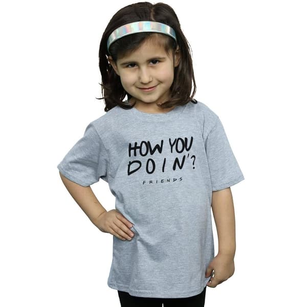 Friends T-shirt i bomull "How You Doin?" för flickor