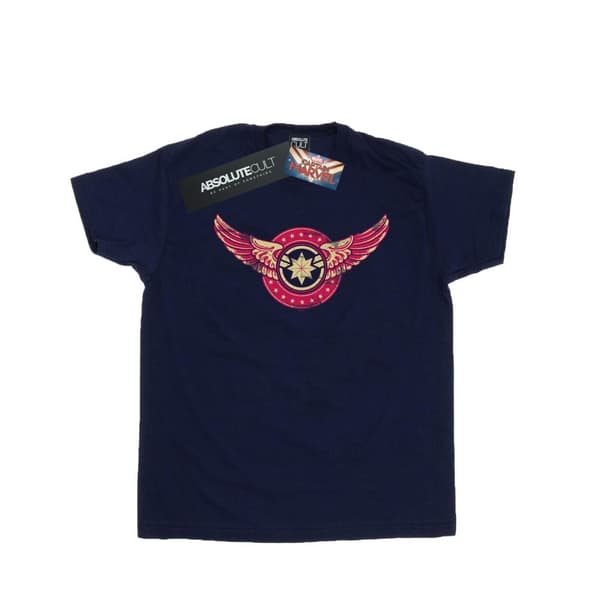 Marvel Boys Captain Marvel Wings Patch T-Shirt
