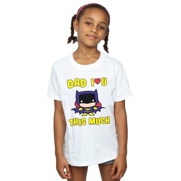 DC Comics Flickor Batman Dad I Love You This Much T-shirt i bomull