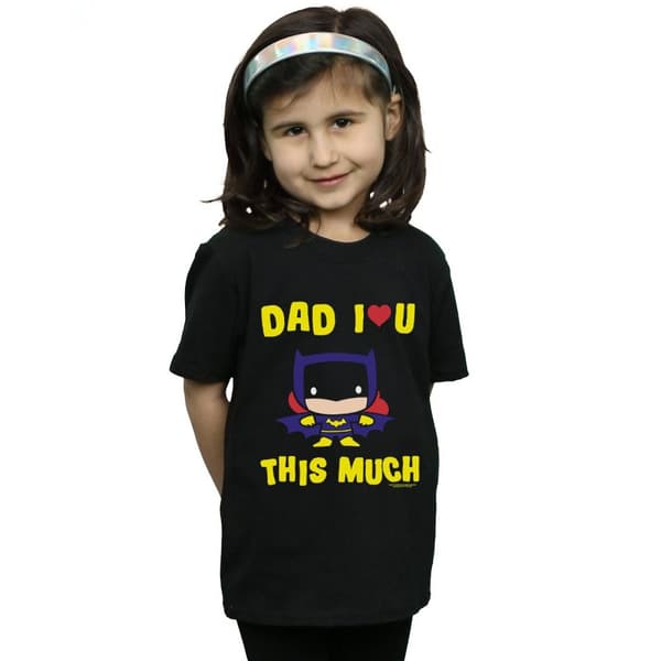 DC Comics Flickor Batman Dad I Love You This Much T-shirt i bomull