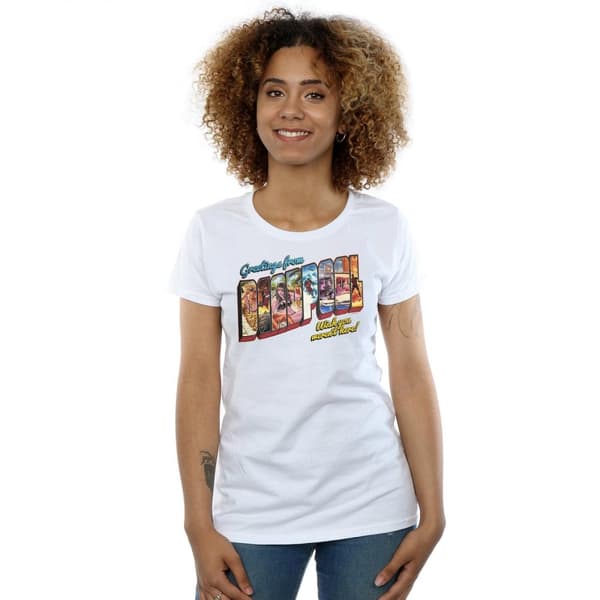 Marvel Dam/Tjej - Deadpools hälsningar - T-shirt i bomull