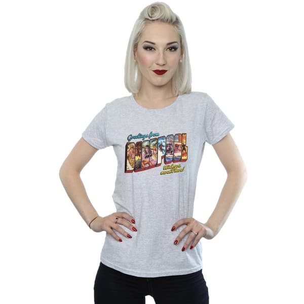 Marvel Dam/Tjej - Deadpools hälsningar - T-shirt i bomull