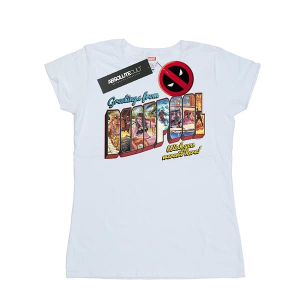 Marvel Dam/Tjej - Deadpools hälsningar - T-shirt i bomull