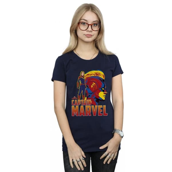 Marvel Womens/Ladies Captain Marvel Character Cotton T-Shirt